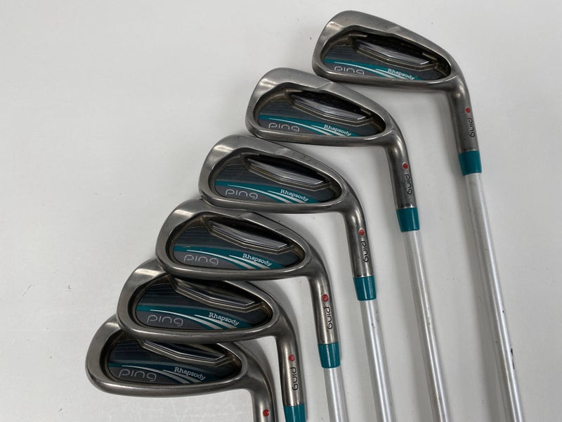 Ping Rhapsody 2015 Iron Set 6-PW+GW Red Dot 1* Flat ULT220 Lite Ladies RH