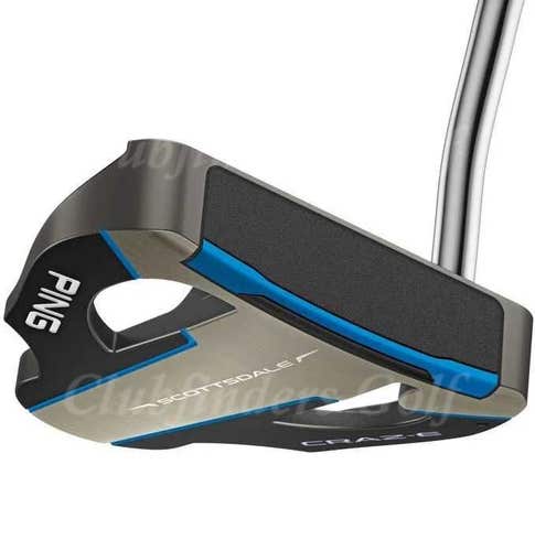 NEW Ping '25 Scottsdale Craz-E CB Black Dot 37.75" DB Putter w/Super Stroke & HC