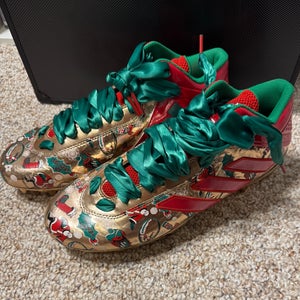 Adidas ADIZERO PE Limited Edition Holiday GOLD Cleats Men’s size 11 NWOT S24105