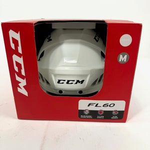 New White CCM FL 60 Helmet | Medium
