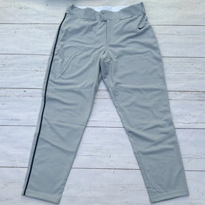 Nike Vapor Select Baseball Pants Gray Dark Blue Mens Size Large BQ5489-056