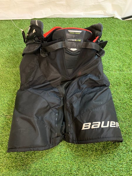 Black Senior Large Bauer Vapor Hyperlite Hockey Pants (Used)