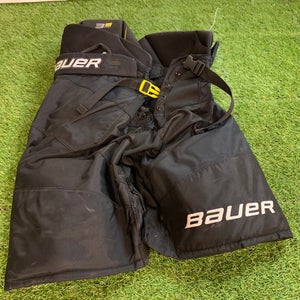 Black Intermediate Large Bauer Supreme 3S Pro Hockey Pants (Used)