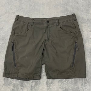 ARC'TERYX GAMMA SL Hiking Shorts Men 36 - 9" Grey Mesh-Lined Zipper Pockets Logo