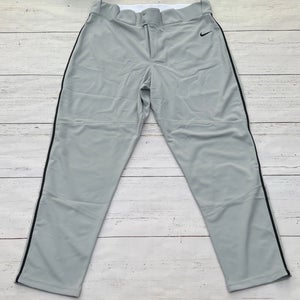 Nike Vapor Select Baseball Pants Gray Black Mens Size Large BQ5489-058