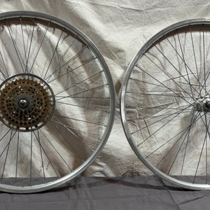 Vintage 1980s Saturae X28 6-Spd Bolt-On 26" Mtn Bike Wheelset Specialized Hubs