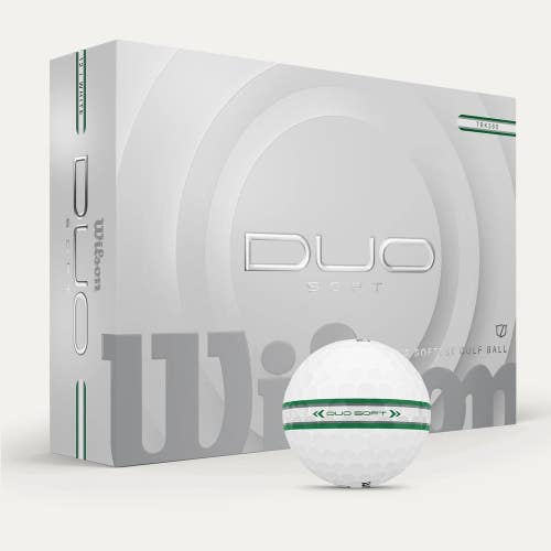 Wilson Staff Duo Soft TRK360 World's Softest Golf Balls Green Silver Align NEW