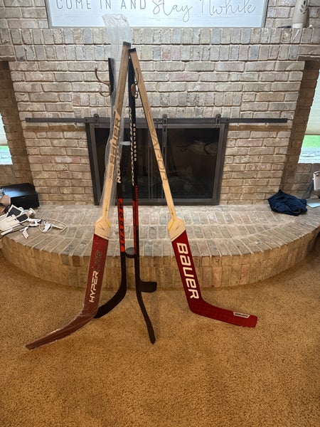 2 Pack Bauer Hyperlite Goalie Stick 24" (Pro Only Grip On Shaft)