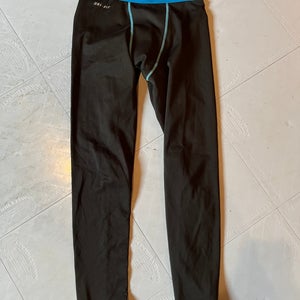 Black Medium Nike Compression Leggings, Chicago Blackhawks Compression Leggings, and CCM Cup
