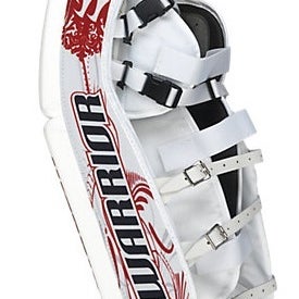 New Warrior Messiah Pro goalie leg pads 34"+1" ice hockey senior goal white nvy