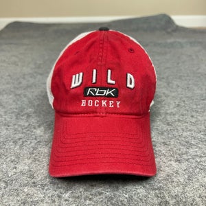 Minnesota Wild Mens Hat One Size Flex Red White Hockey NHL Reebok Sports Cap