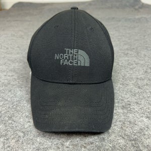 North Face Mens Hat Strap Back Black Gray Hiking Logo Workwear Outdoor Gorp Cap