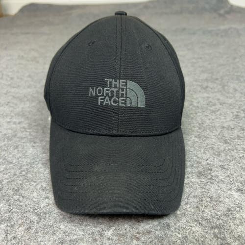 North Face Mens Hat Strap Back Black Gray Hiking Logo Workwear Outdoor Gorp Cap