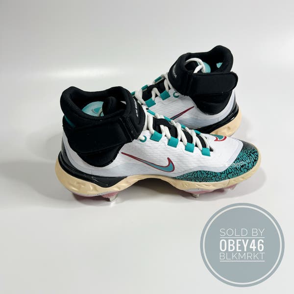 Nike Alpha Huarache Elite 4 High Paul Goldschmidt PE Cleats FZ7344-101  Size 13 Nike Alpha Huarache Elite 4 High Paul Goldschmidt PE Cleats  main image 3
