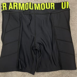 Women's Under Armour MPZ 1 Padded Sliding Compression Shorts Style 1236462 2 pair Large (Used)