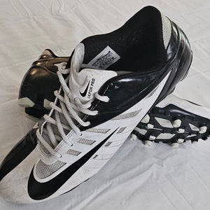 White/Black Men's Nike Vapor Pro Low Sz 10.5 (W 11.5) Molded Cleats (Used)