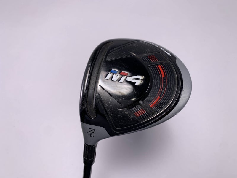 TaylorMade M4 3 Fairway Wood 15* Fujikura Atmos Stiff Graphite Mens LH