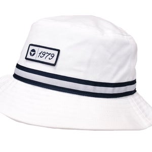NEW TaylorMade White/Navy Large/Extra Large Vintage Twill Bucket Golf Hat/Cap