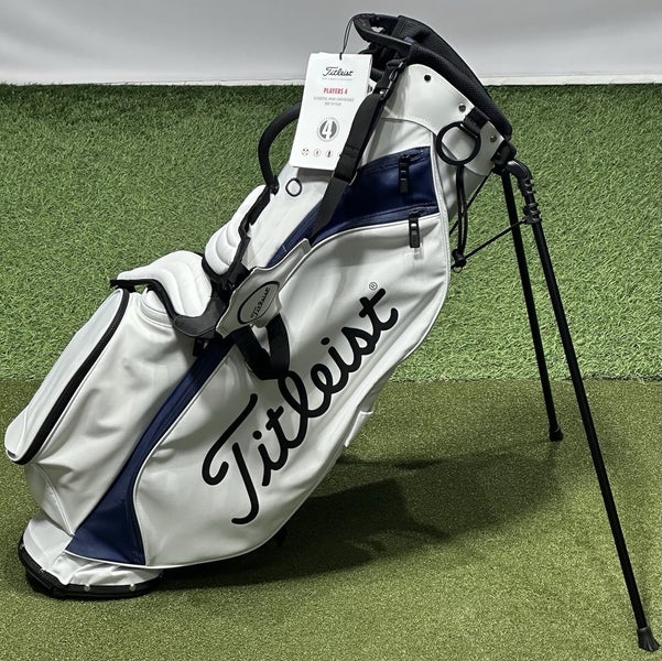 Titleist 2024 Players 4 Stand Carry Golf Bag TB23SX4 White/Navy NEW #90584