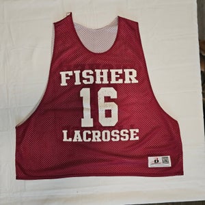 St. John Fisher University Lacrosse #16 Maroon L/XL Reversible Jersey (Used)