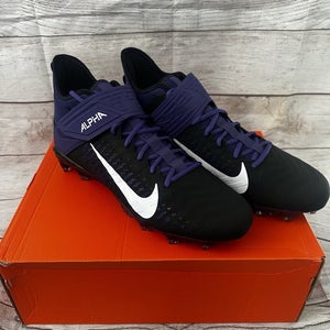 Nike Alpha Menace Pro 2 Purple Black TCU Football Cleat BV3945-500 SZ 13 New