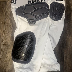 Nike Pro HyperStrong Men's Football Padded Shorts White/Black AQ2732-100 NEW Med