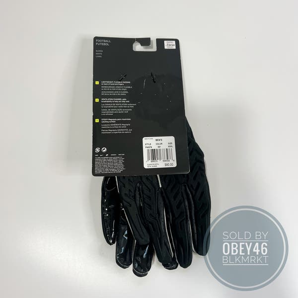 Amazon.com : Nike Superbad 6.0 Football Gloves Black | White