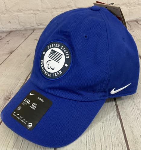 Nike United States Paralympic Team Club Cap Unstructured Embroidered Logos Blue