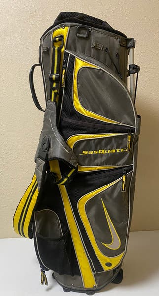 Nike Sasquatch Stand Golf Bag Gray Black Yellow 8-Way