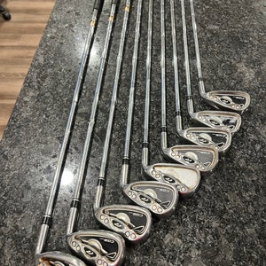 Men's TaylorMade r7 Right Handed Iron Set 9 Pieces Steel Shaft (Used)