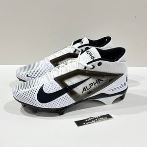 Size 13 WIDE Nike Alpha Menace Pro 4 TD Football Cleats White HF4553-100 WD