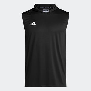 New Men's Medium Adidas Black Program Short Sleeve Hoodie