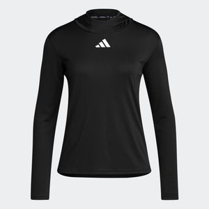 Adidas Women's Small Program Long Sleeve Lightweight Black Hooded tee