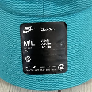 Nike Adult Teal Club Cap Sustainable Recycled Material Unstructured Shell