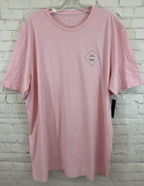 Travis Mathew Men's DUSTY SAND Cotton Golf T-Shirt Pink Rose XXL 2XL