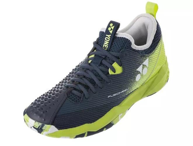 NIB MEN'S YONEX POWER CUSHION FUSION REV 4 (LIME/NAVY) #SHTF4MACEX. SZ 8.5