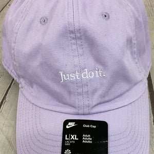 Nike Just Do It Slogan Club Cap Unisex Adults Move To Zero Five Panel Top Lilac