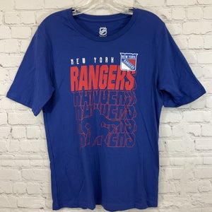 NHL NEW YORK RANGERS Youth Short Sleeve Cotton T-Shirt Blue Red XL