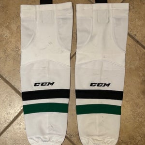 Dallas Stars White Junior CCM Socks (Used)