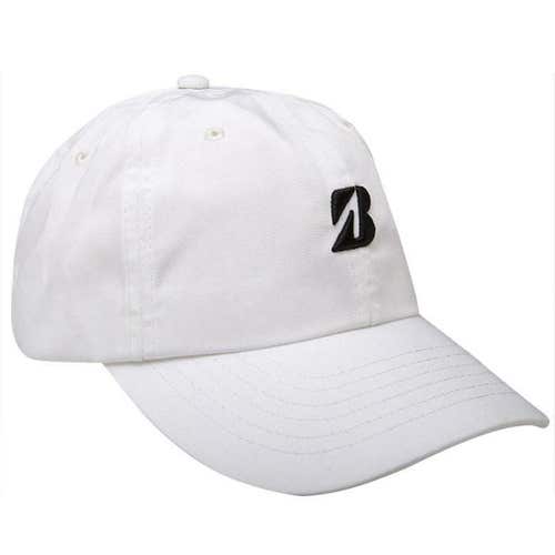 Bridgestone Relaxed Fit Hat (White, Adjustable) Golf Hat NEW