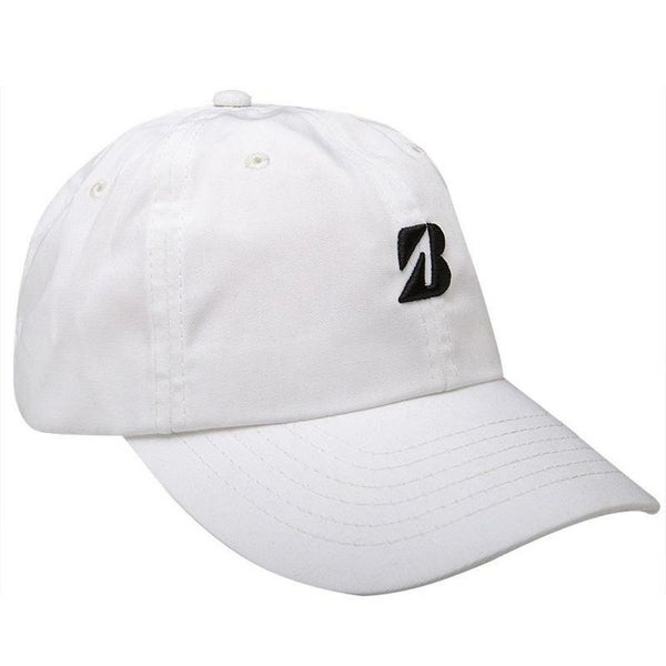 Bridgestone Relaxed Fit Hat (White, Adjustable) Golf Hat NEW