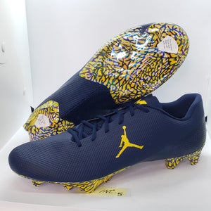 Nike Jordan Vapor Edge Speed 360 Michigan PE Football Cleats CV1671-400 Size 16