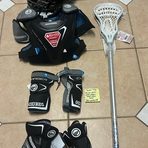 Youth large NEW lacrosse equipment. Full set up meets NOCSAE Standards