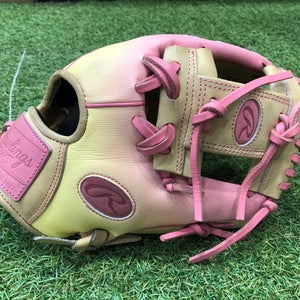 Rawlings Heart of The Hide Pink Lemonade Right Hand Throw Infield Softball Glove 11.75" (Used)