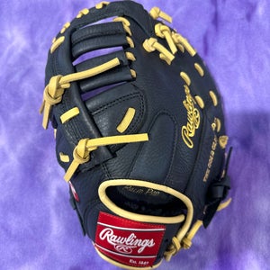 Brown Rawlings Highlight Series Left Hand Throw First Base Baseball Glove 11.5" (Used)