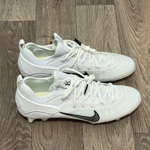Nike Huarache 9 Elite Low LAX Lacrosse White Cleats FD0089-101 Size 12.5