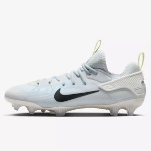 new men's 7 Nike Alpha Huarache 9 Elite Low Lax SE Off Grey White Cleats FV6147-001