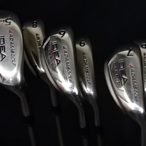 ADAMS IDEA IRON SET 5-PW SHAFT:LADIES LENGTH:38.5 IN RH NEW GRIPS