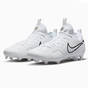 new men's size 10 Nike Alpha Huarache 9 Elite low LAX white cleats