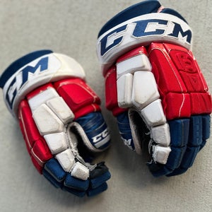 CCM HG97 Pro Stock Custom Hockey Gloves 14" Rangers Used